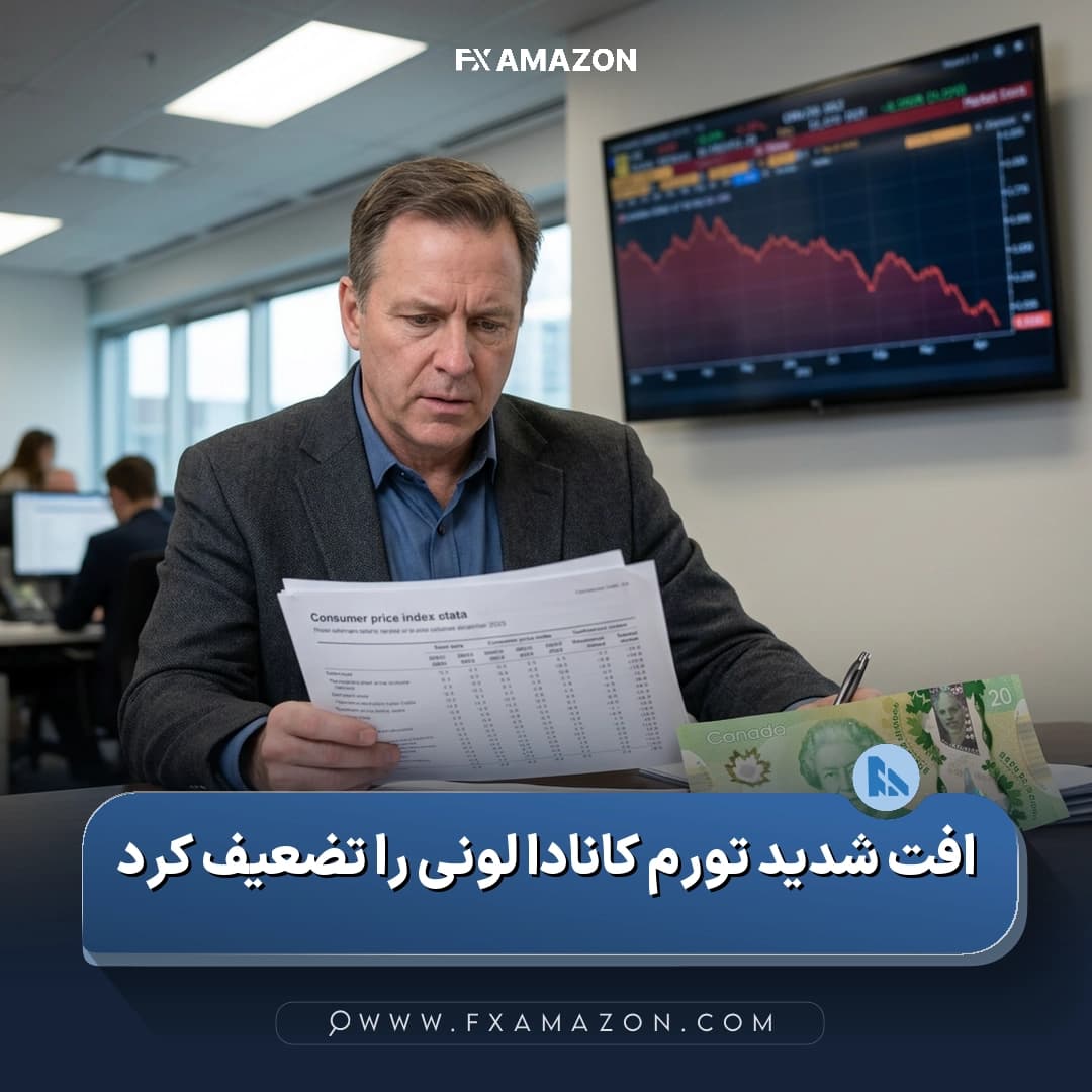 نمایش کاهش ارزش دلار کانادا در برابر سبدی از ارزها با تمرکز بر اثر دادههای ضدتورمی بر بازار ارز