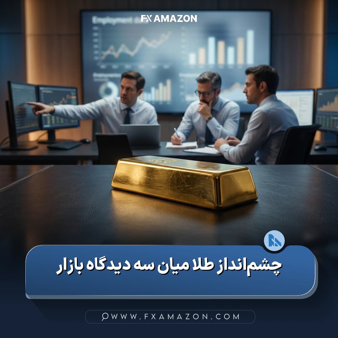 نمایی مرتبط با بررسی چشمانداز کوتاهمدت طلا و تأثیر دادههای اشتغال ژوئیه بر مسیر بازار
