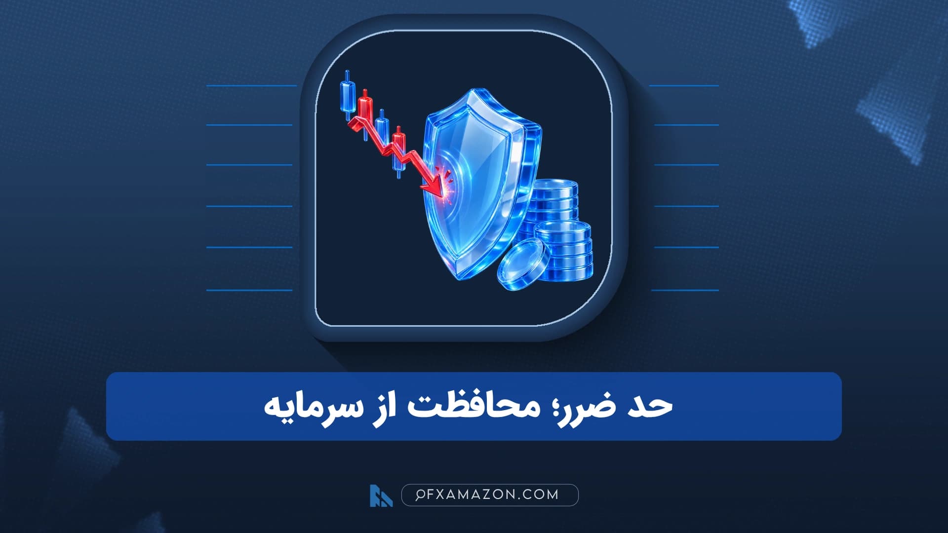 نمودار آموزشی معامله با نقطه ورود، حد ضرر و ناحیه ریسک برای توضیح Stop Loss
